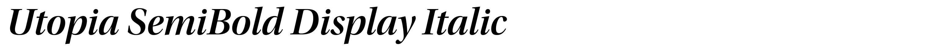 Utopia SemiBold Display Italic